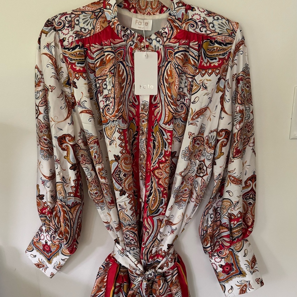 Fate Women's Multicolor Paisley Blouse/ Dress